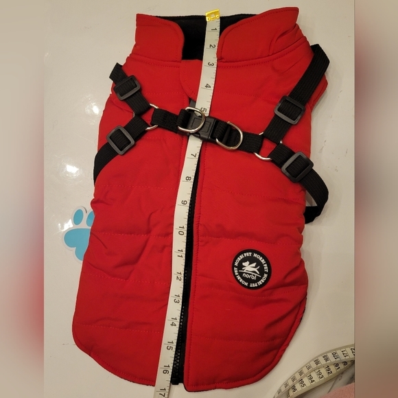 Lrg Norbi | Pet Warm Jacket | Small Dog Vest Harness | Winter 2 In 1 Outfit - Picture 4 of 4